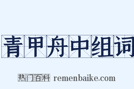 青甲舟中组词是什么意思的图片